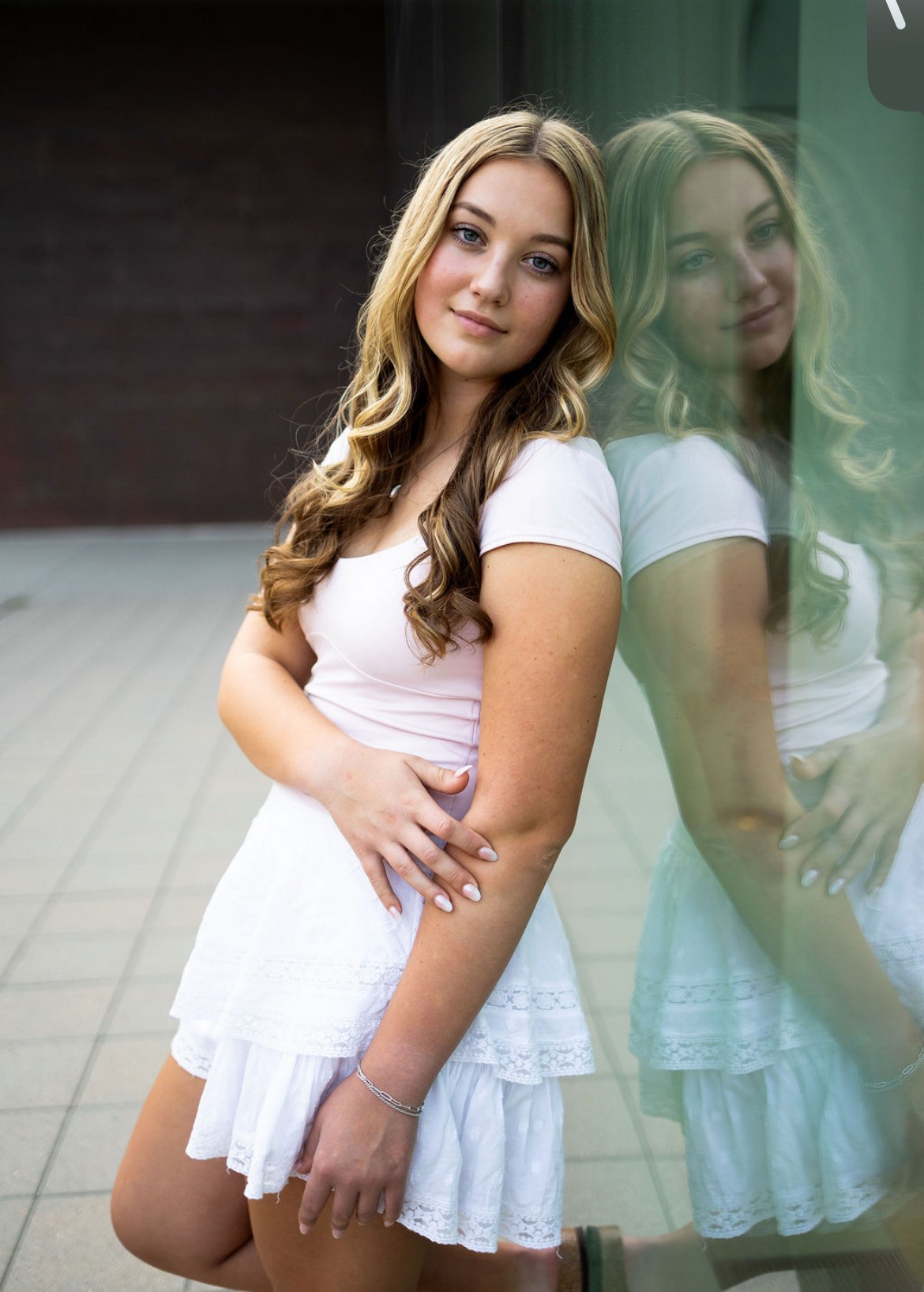 Girl in white dress